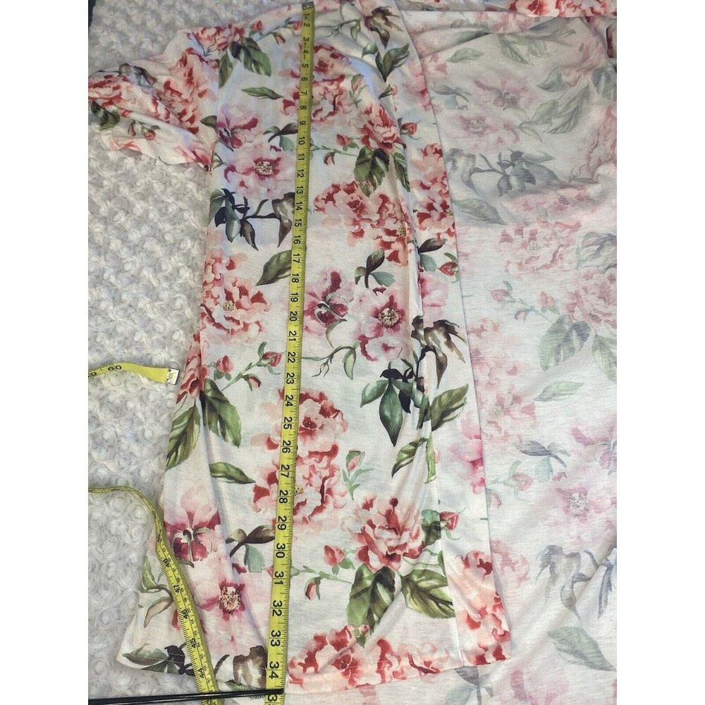 Show Me Your Mumu Lightweight Summer Robe Floral OS Wrap Tie Waist Pastel - Picture 4 of 7